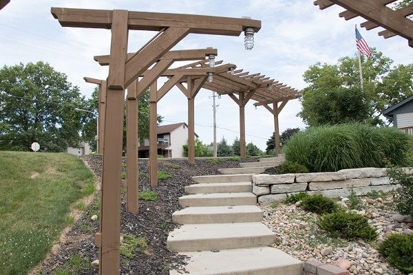 Lights on Posts up Outdoor Steps