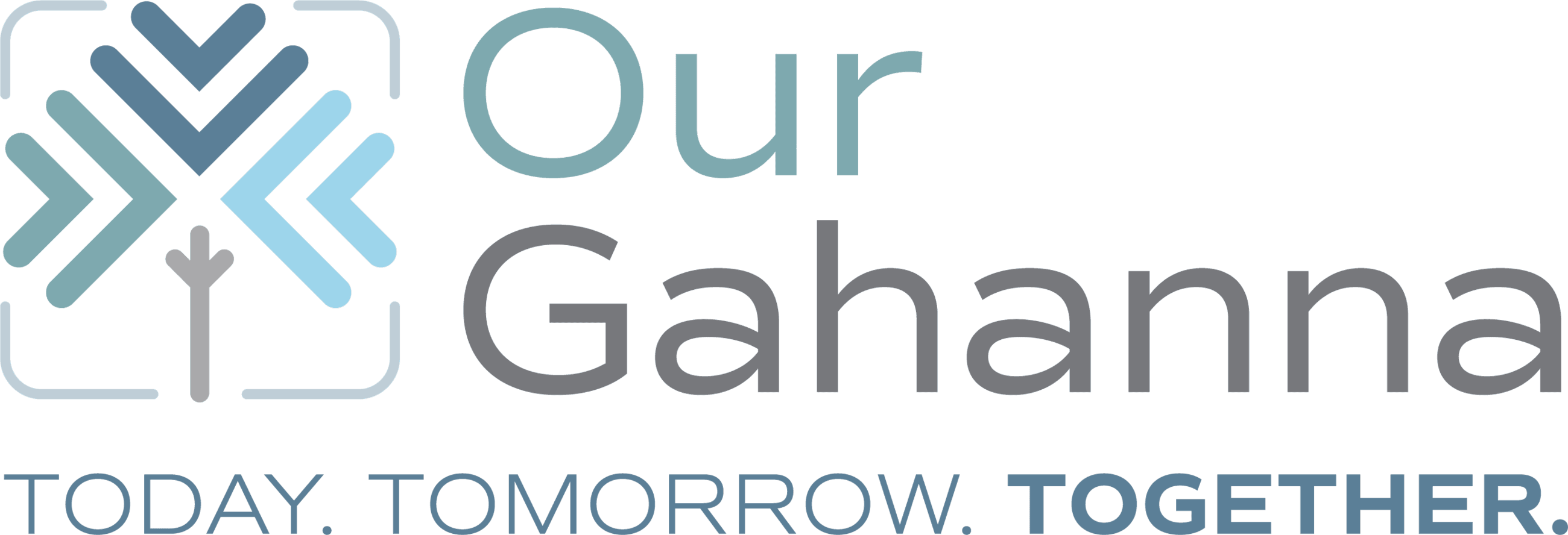 Our Gahanna project logo, including the tagline \"Today. Tomorrow. Together.\"