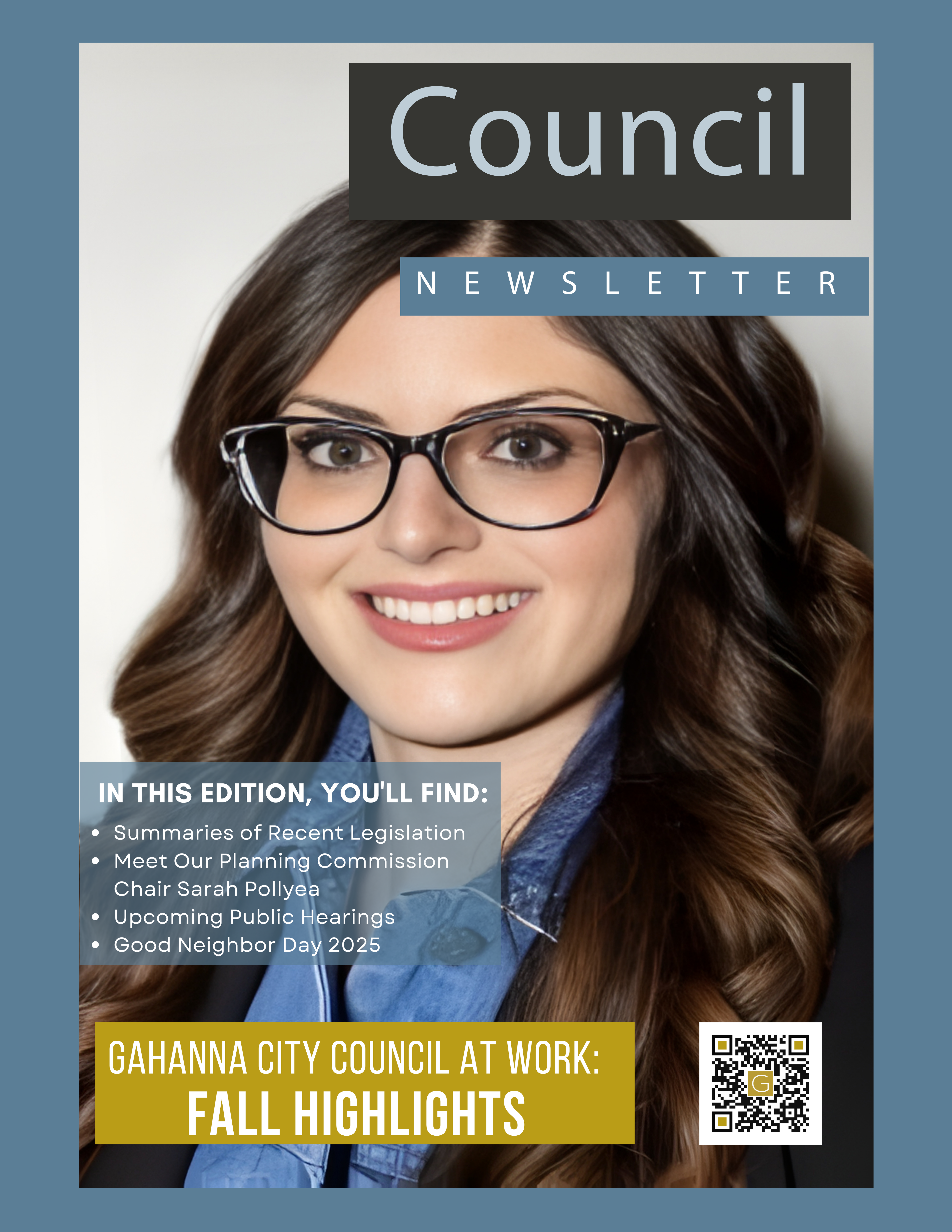Planning Commission Chair Sarah Pollyea on magazine cover. 